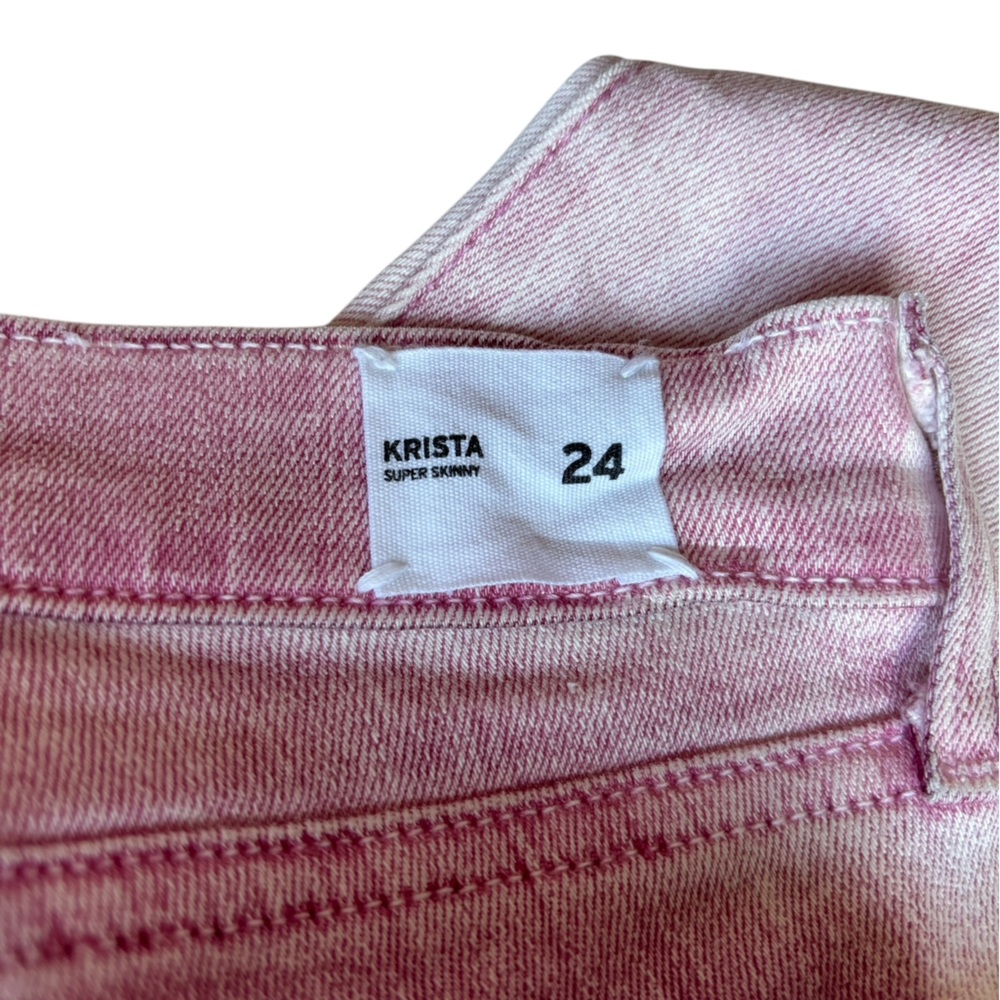 Hudson Jeans Baby Pink Krista Super Skinny Stretch Denim Pants - Picture 5 of 7